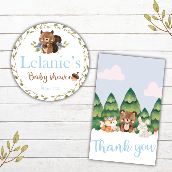 Woodlands (Boy) Baby Shower Stationery - Image 8