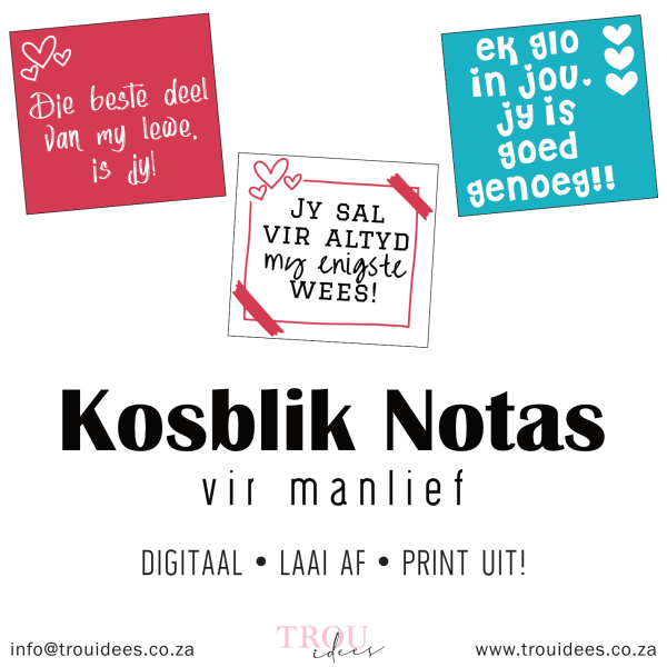 Kosblik notas vir manlief