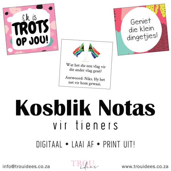 Kosblik notas vir tieners