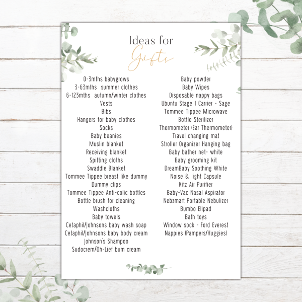 Greenery 1 (Boy) Baby Shower Stationery - Image 4