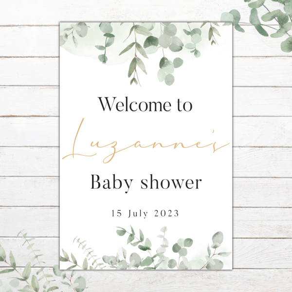 Greenery 1 (Boy) Baby Shower Stationery - Image 5